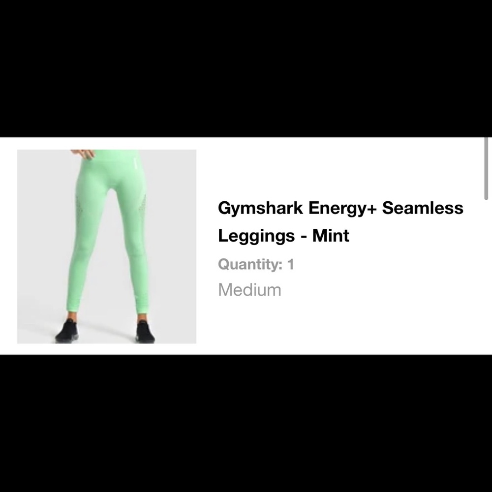 Gymshark energy seemless leggings mint color